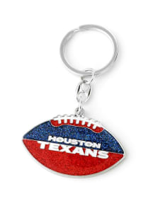 Houston Texans Glitter Football Keychain - Navy Blue