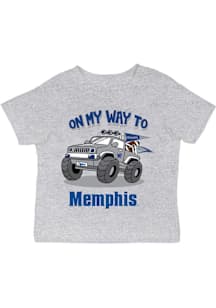 Vive La Fete Memphis Tigers Infant On My Way Short Sleeve T-Shirt Grey