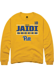 Alia Jaidi Rally Mens Gold Pitt Panthers NIL Stacked Box Player Crew