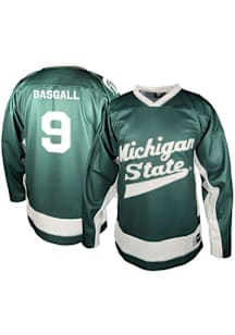 Genuine Collective Matthew Basgall Michigan State Spartans Mens Green NIL Hockey Jersey