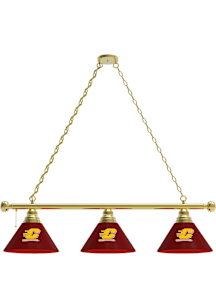Central Michigan Chippewas 3 Shade Gold Billiard Lamp