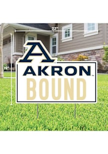 Akron Zips School Bound Yard Sign - White
