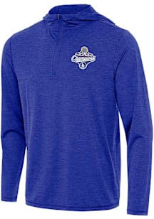 Antigua Los Angeles Dodgers Mens Blue 2025 World Series Champions Tidy Long Sleeve Qtr Zip Pullove..