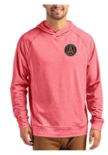 Cutter and Buck Atlanta United FC Mens Burgundy Adapt Knit Hood Long Sleeve Hoodie