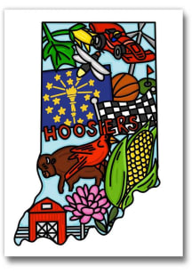 Indiana 2.5 in X 3.5 in Magnet