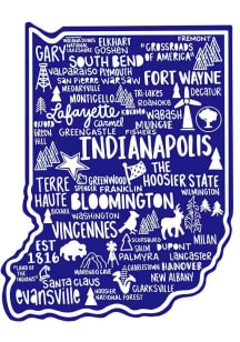 Indiana 2.5 in X 3.5 in Stickers