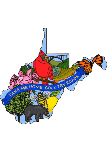 West Virginia Symbols Stickers