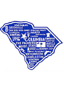 South Carolina Map Stickers - White