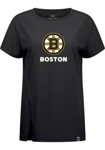 Levelwear Boston Bruins Womens Black Influx Home Turf Short Sleeve T-Shirt