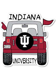 Indiana Hoosiers 3.5" Jeep Rugged Stickers - Crimson