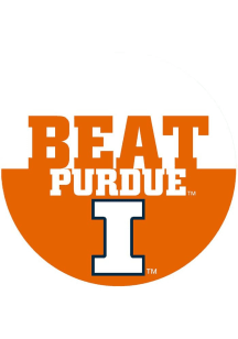 Orange Illinois Fighting Illini 3&quot; Beat Purdue Button