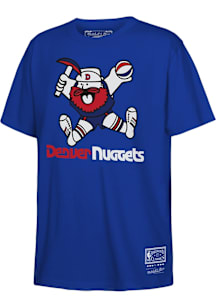 Mitchell and Ness Denver Nuggets Youth Blue Miner Short Sleeve T-Shirt