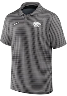 Nike K-State Wildcats Mens Black Tour Stripe Short Sleeve Polo