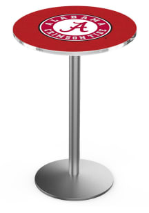 Alabama Crimson Tide Script Stainless Round Base Pub Table