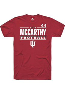 Mitch McCarthy Rally Mens Crimson Indiana Hoosiers NIL Stacked Box Player T Shirt