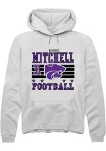 Dominic Mitchell Rally Mens White K-State Wildcats NIL Striped Player Hood