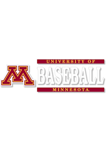 Minnesota Golden Gophers 6x2 Baseball Auto Decal - Maroon