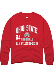 Sam Williams-Dixon Rally Mens Red Ohio State Buckeyes NIL Arch Logo Player Crew