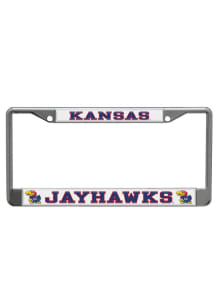 Kansas Jayhawks White Domed Team Name License Frame