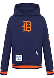 Pro Standard Detroit Tigers Youth Navy Blue Retro Classic Long Sleeve Hoodie