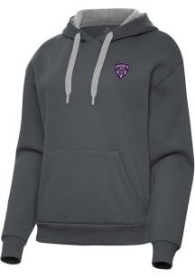 Antigua Louisville City FC Womens Charcoal Victory Hooded Sweatshirt