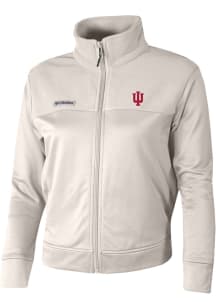 Womens Indiana Hoosiers White Columbia River Fleece Long Sleeve Full Zip Jacket