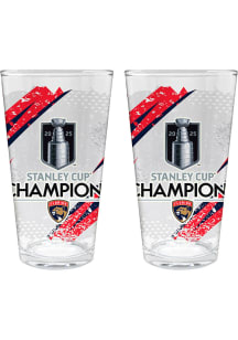 Florida Panthers 2025 Stanley Cup Champions 2pc Set Pint Glass - Navy Blue
