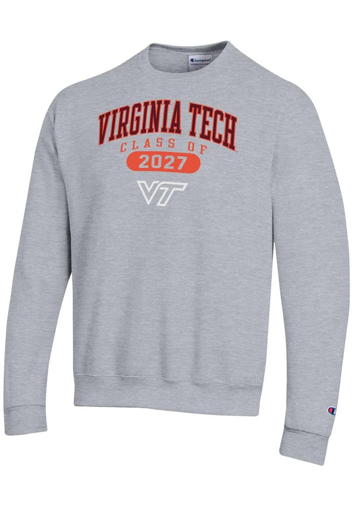 Champion Virginia Tech Hokies Mens GREY HEATHER Class of