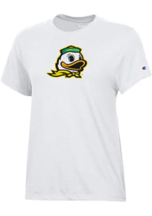 Oregon Ducks White Champion Core Short Sleeve T-Shirt