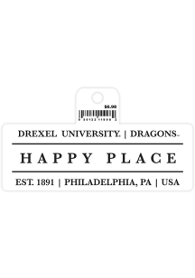White Drexel Dragons Team Logo Decal