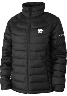 Womens K-State Wildcats Black Columbia Powder Lite Heavy Weight Jacket