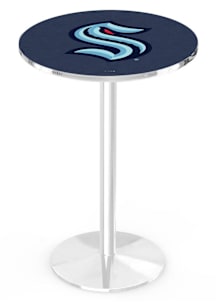 Seattle Kraken Chrome Round Base Pub Table
