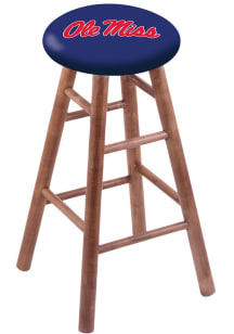 Ole Miss Rebels Round Cushion Maple Pub Stool - Brown