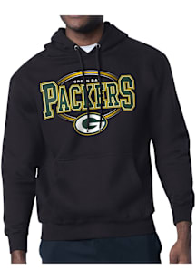 Starter Green Bay Packers Mens Black Team Track Long Sleeve Hoodie