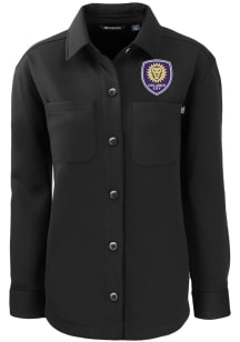 Cutter and Buck Orlando City SC Womens Black Roam Shirt Light Weight Jacket