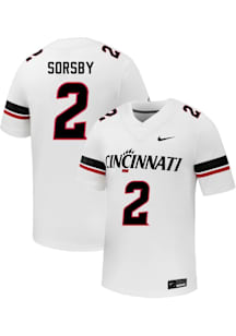 Brendan Sorsby  Nike Cincinnati Bearcats White Football NIL Name And Number Football Jersey