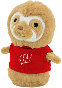 Red Wisconsin Badgers Sloth Plush