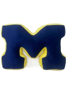 Blue Wolverines Block M Pillow