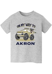 Vive La Fete Akron Zips Youth Grey On My Way Short Sleeve T-Shirt
