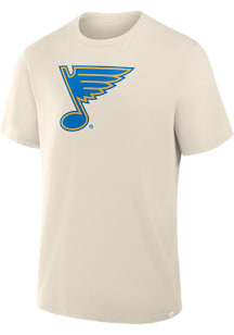 St Louis Blues White Primary Logo Legacy Cotton Short Sleeve T Shirt