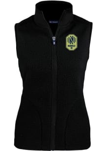 Cutter and Buck Nashville SC Womens Black Cascade Sherpa Vest