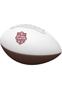 Indiana Hoosiers Logo Brands CFP National Champions 2025 Full Size Autograph Football