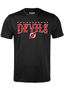 Levelwear New Jersey Devils Black Richmond Snowflakes Short Sleeve T Shirt