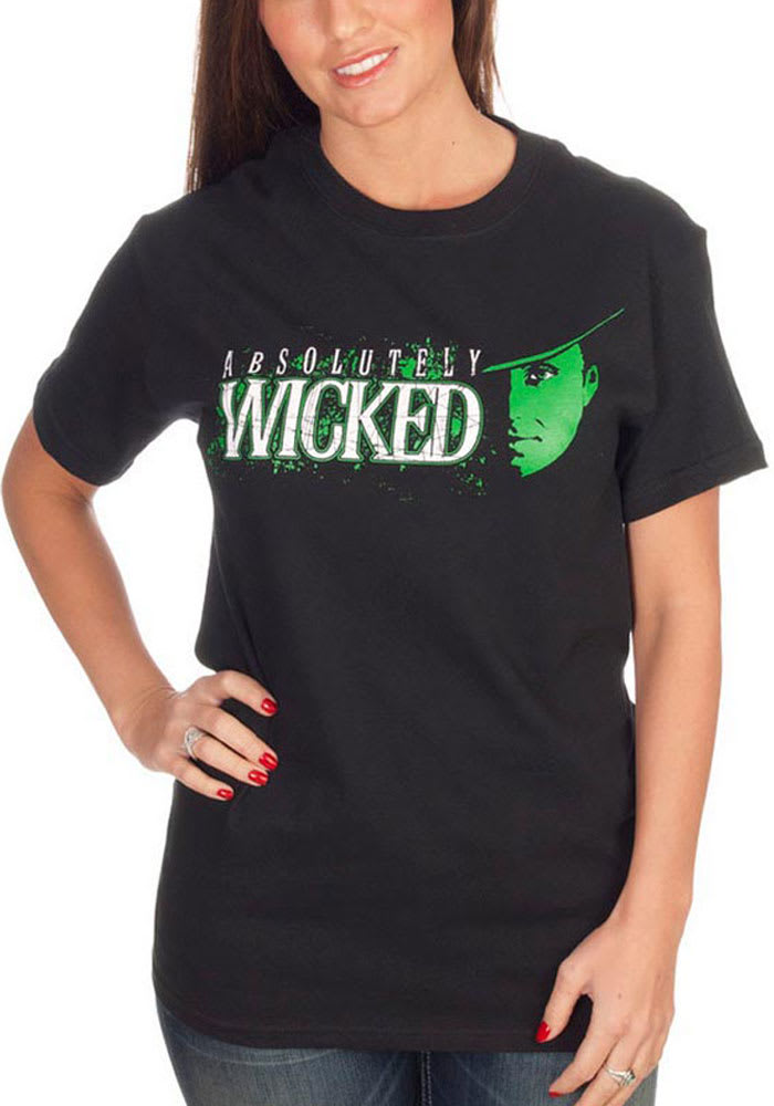Wizard of Oz Womens Black Absolutely Wicked Short Sleeve T Shirt