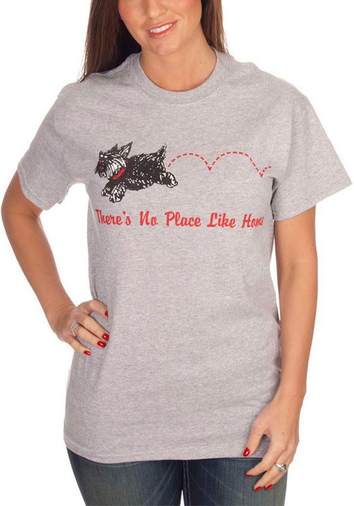 Wizard of Oz Womens Grey Toto No Place Like Home Short Sleeve T Shirt