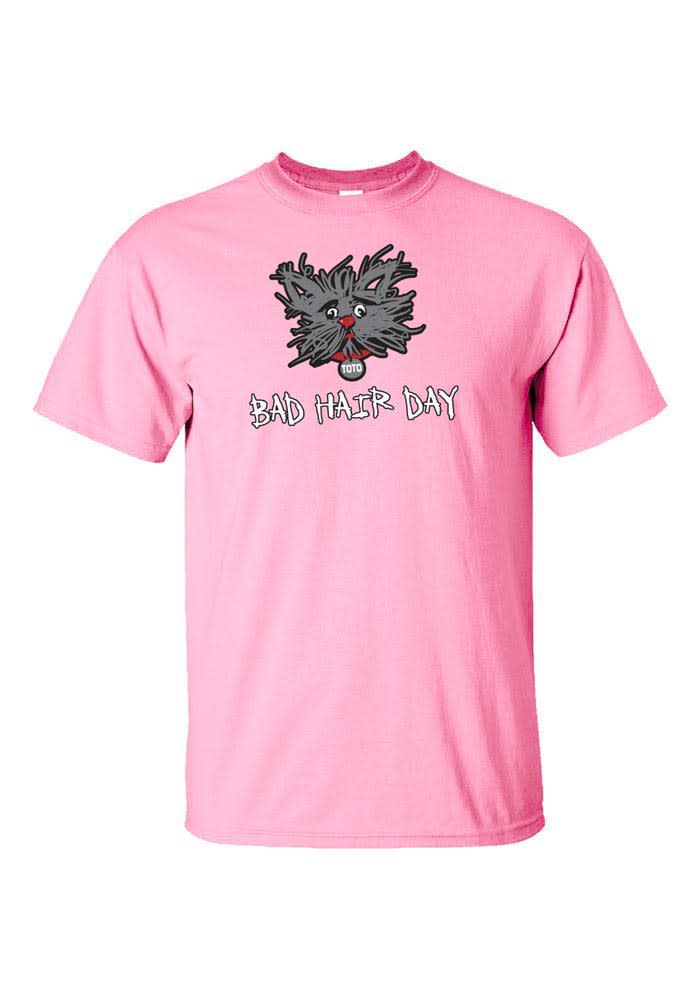 Wizard of Oz Girls Pink Toto Bad Hair Day Short Sleeve T Shirt