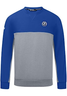 Levelwear Tampa Bay Lightning Mens Blue Legacy Embroidered 3D Patch Long Sleeve Crew Sweatshirt