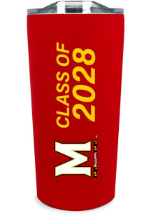 Red Maryland Terrapins 18oz Class of 2028 Soft Touch Stainless Steel Tumbler