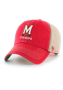 47 Red Maryland Terrapins Grandpa Trawler Adjustable Hat