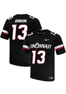 Zion Johnson Nike Mens Black Cincinnati Bearcats NIL Name And Number Football Jersey